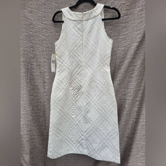 NWT Evan Picone Paris Chic Ivory dress size 4 - Picture 6 of 14